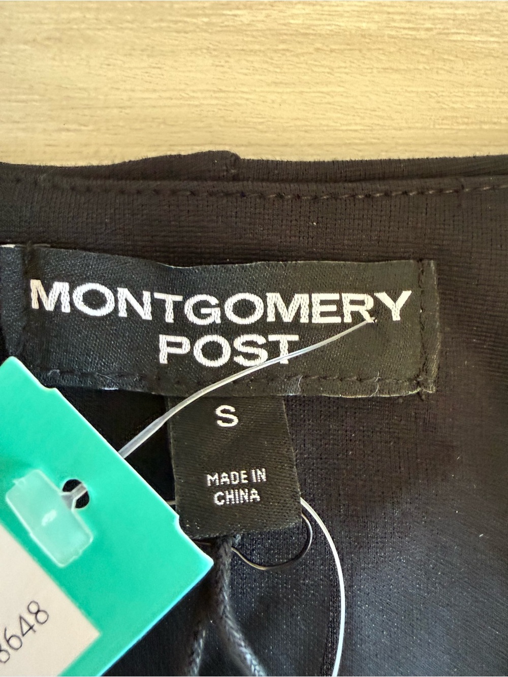 Montgomery Post Wrap Front Sleelevess Knit Top Black Small NWT STITCH FIX - Picture 9 of 11